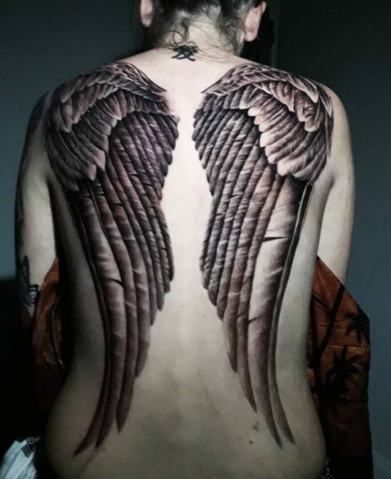 Angel tattoo design for girls