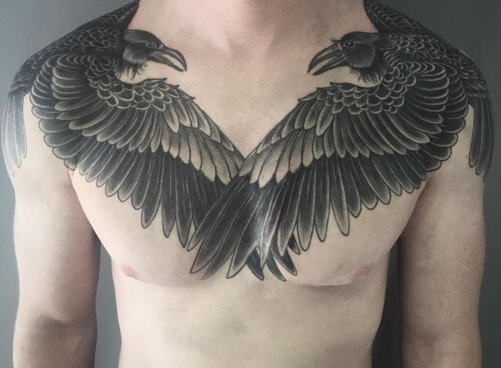 Angel type bird tattoo design