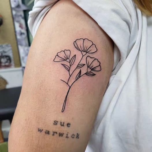 beautiful flower tattoo design for men