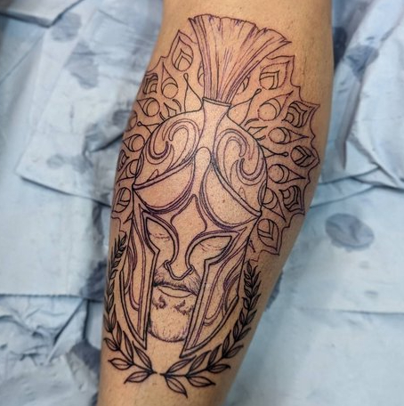 warrior mandala tattoo