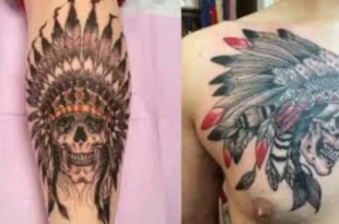 Native American Skull Tattoo Designs A Fusion of Symbolism and Strength