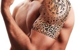 male shoulder tribal tattoo designs