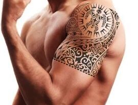 male shoulder tribal tattoo designs